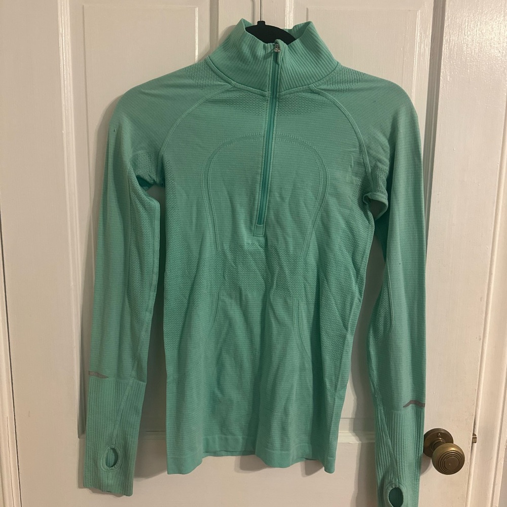 Lululemon Mint Green Quarter-Zip Pullover